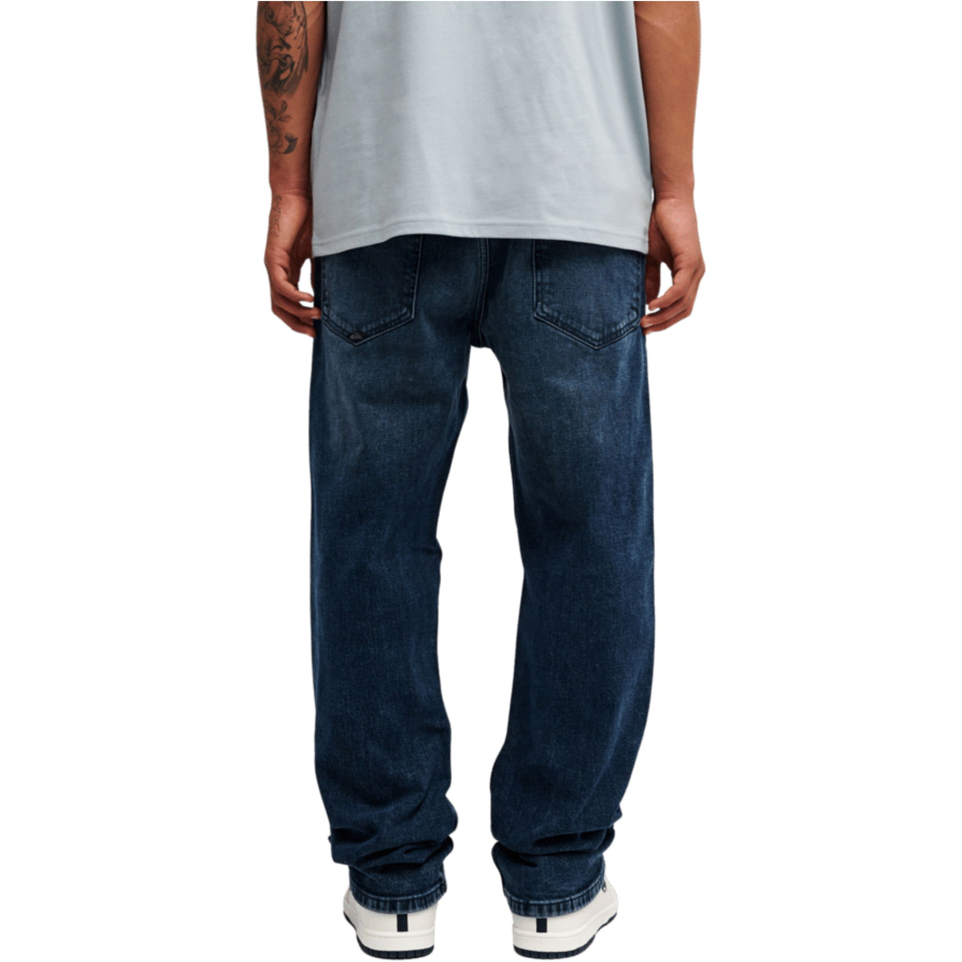 2026 Quiksilver Mens Regular Denim Jeans EQYDP03495 - Blue Black Used
